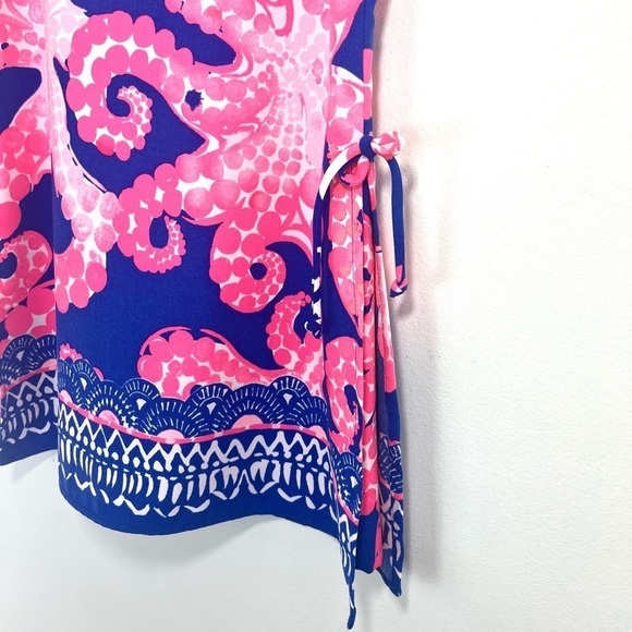 Lilly Pulitzer Donna Romper in Rare Ikat Blue M’ocean Octopus Print Size 0 - Picture 5 of 11